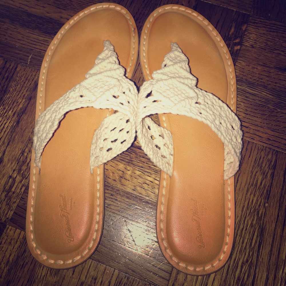 Tan Crochet sandals